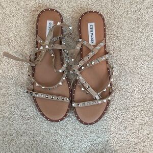 Steve Madden Brown Studded Sandals